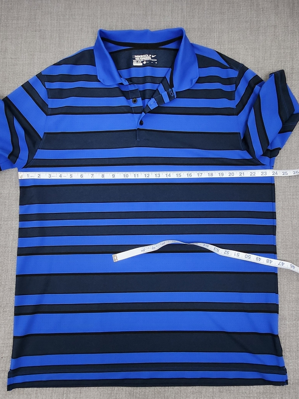 Nike Golf Dri-Fit Tour Performance Striped Polo Shirt. XL - Picture 4 of 7